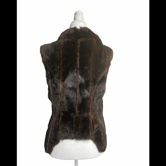 Bebe Reversible Faux Fur Brown Vest - Picture 3 of 4